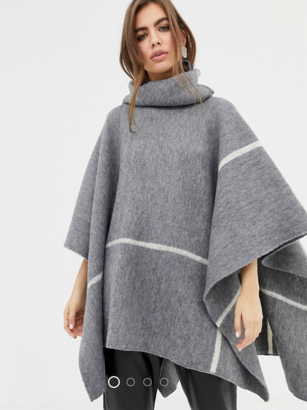 b.Young Roll Neck Poncho